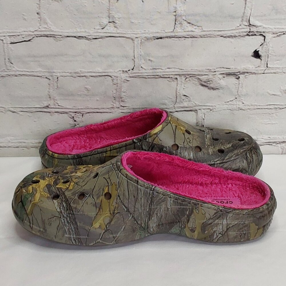 'Dual Crocs' 'Freesail' Realtree Clog Fuchsia Lin… - image 6